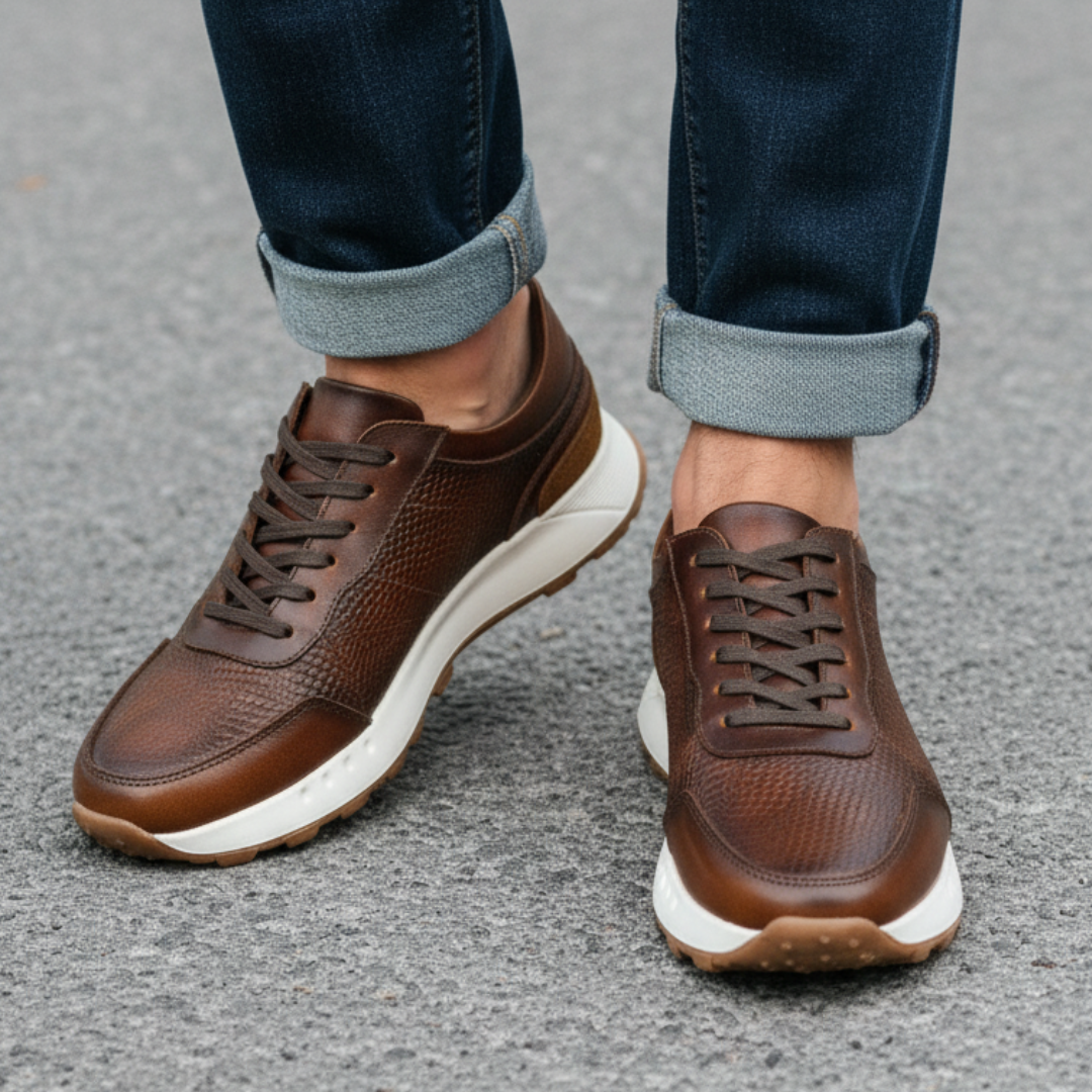 Tenis de cuero para hombre Liam Miel