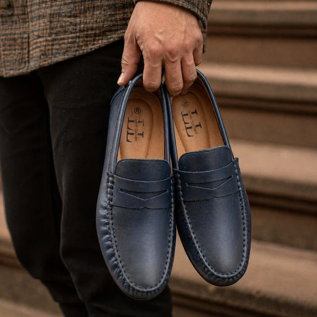 Mocasin Antifaz 8. Azul Espasolado