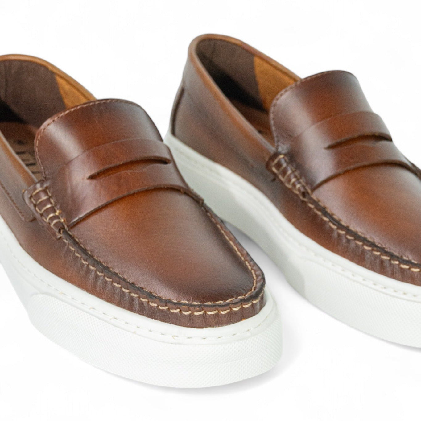 Mocasin Penny Loafers - Miel Aerografo