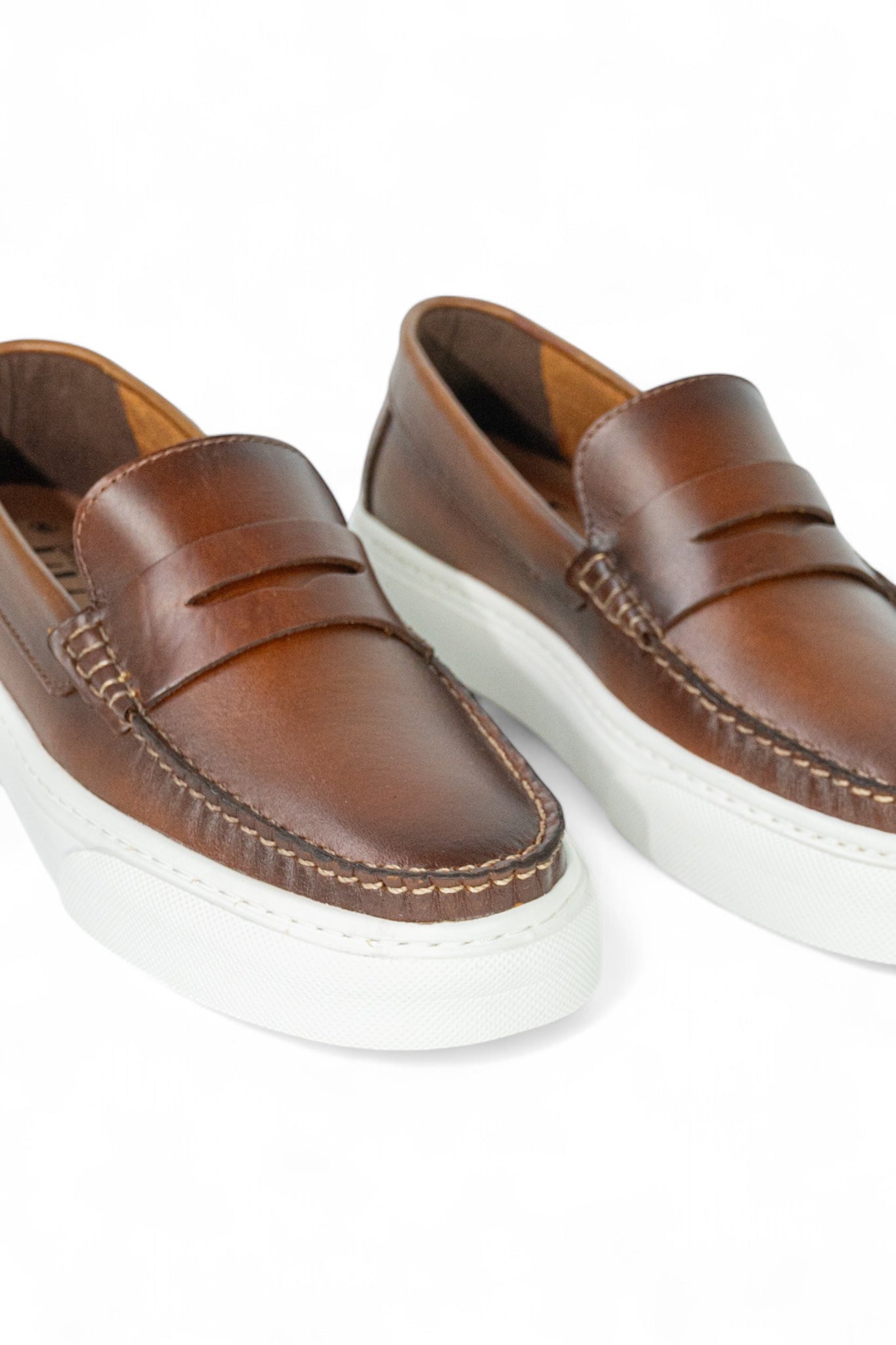 Mocasin Penny Loafers - Miel Aerografo