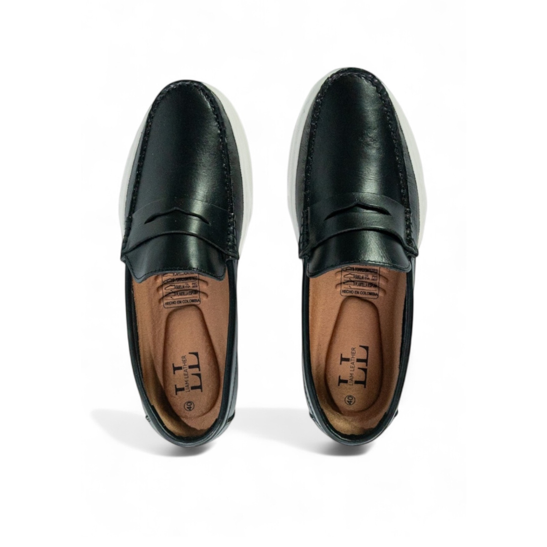 Mocasin Penny Loafers - Negro Brillante