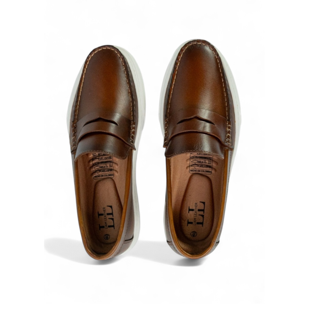 Mocasin Penny Loafers - Miel Aerografo