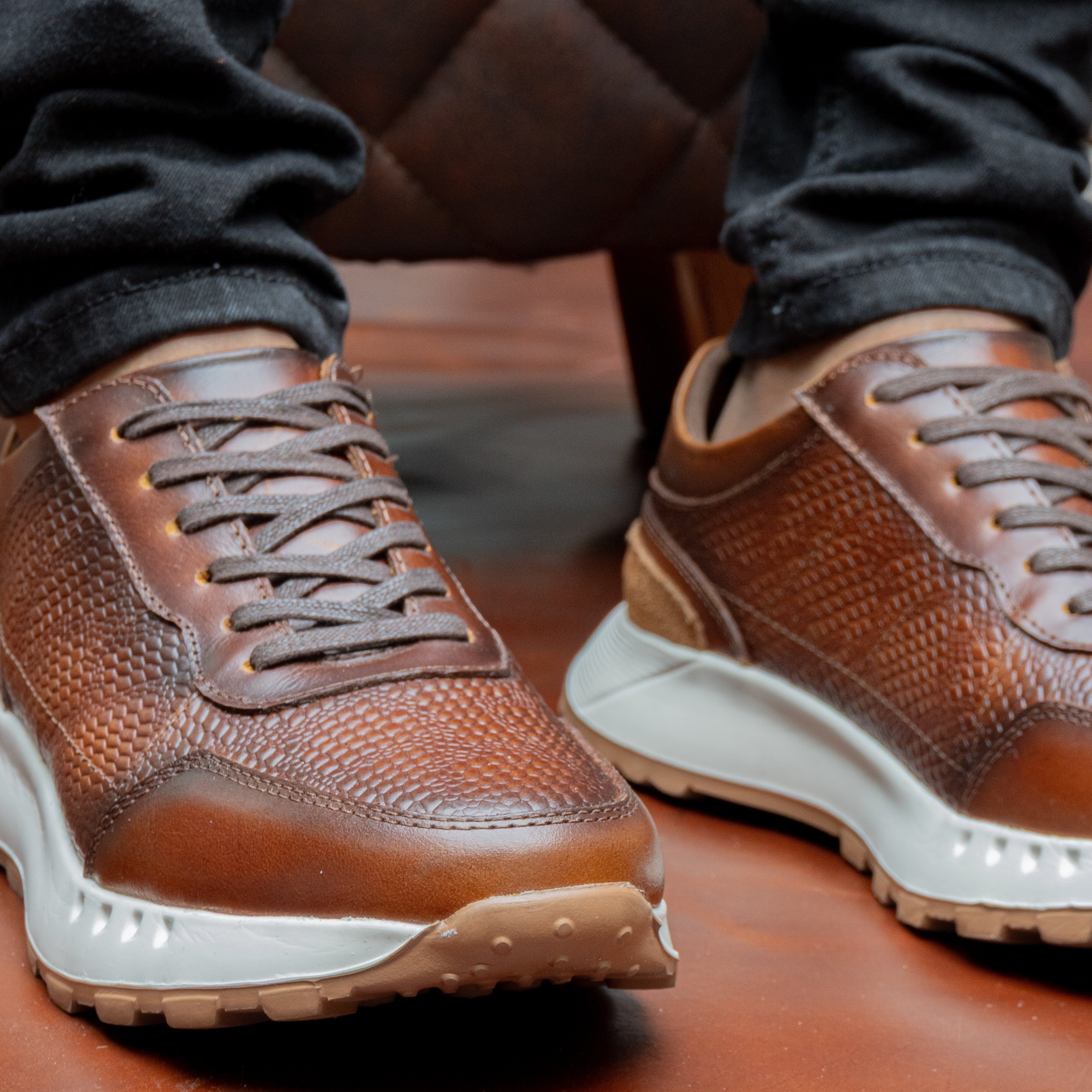 Tenis de cuero para hombre Liam