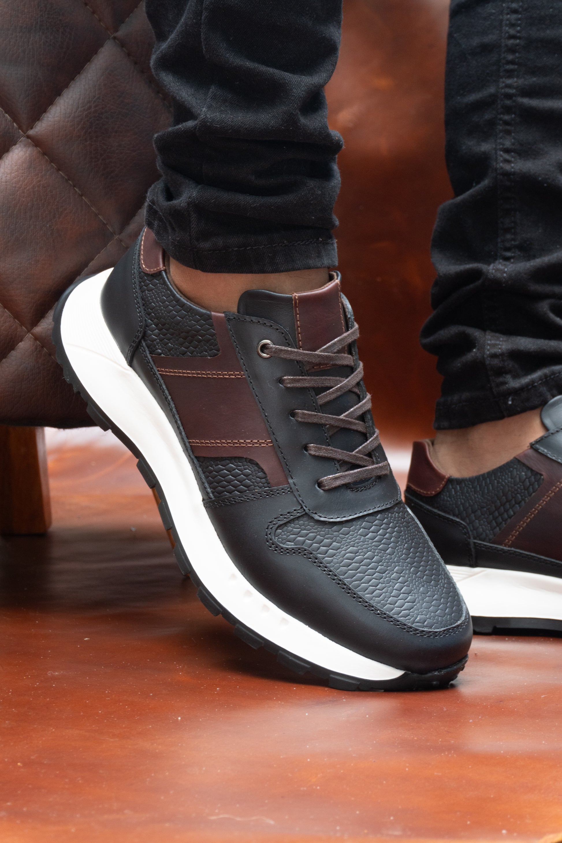 Tenis de cuero para hombre Dominik