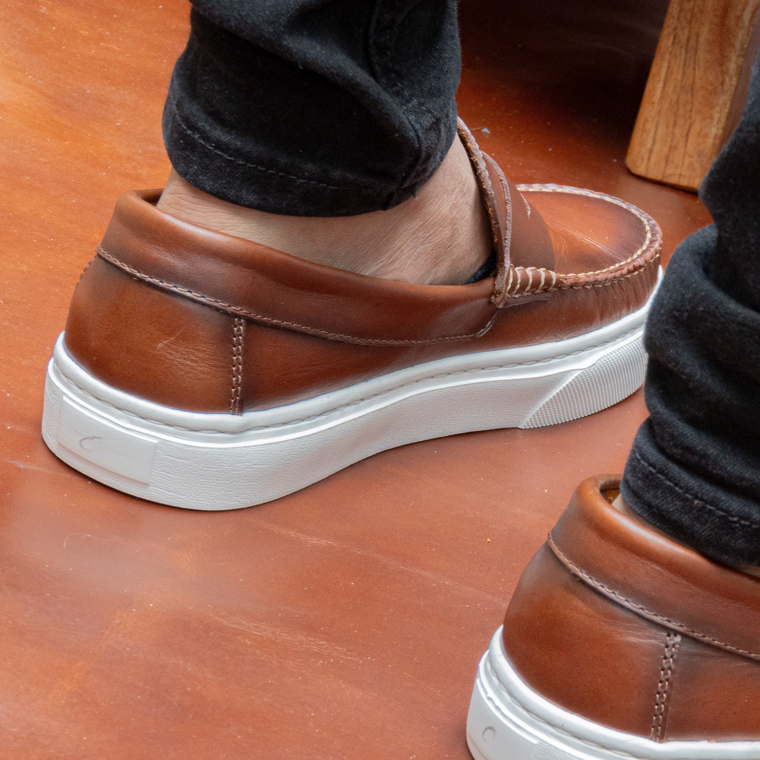 Mocasin Penny Loafers - Miel Aerografo