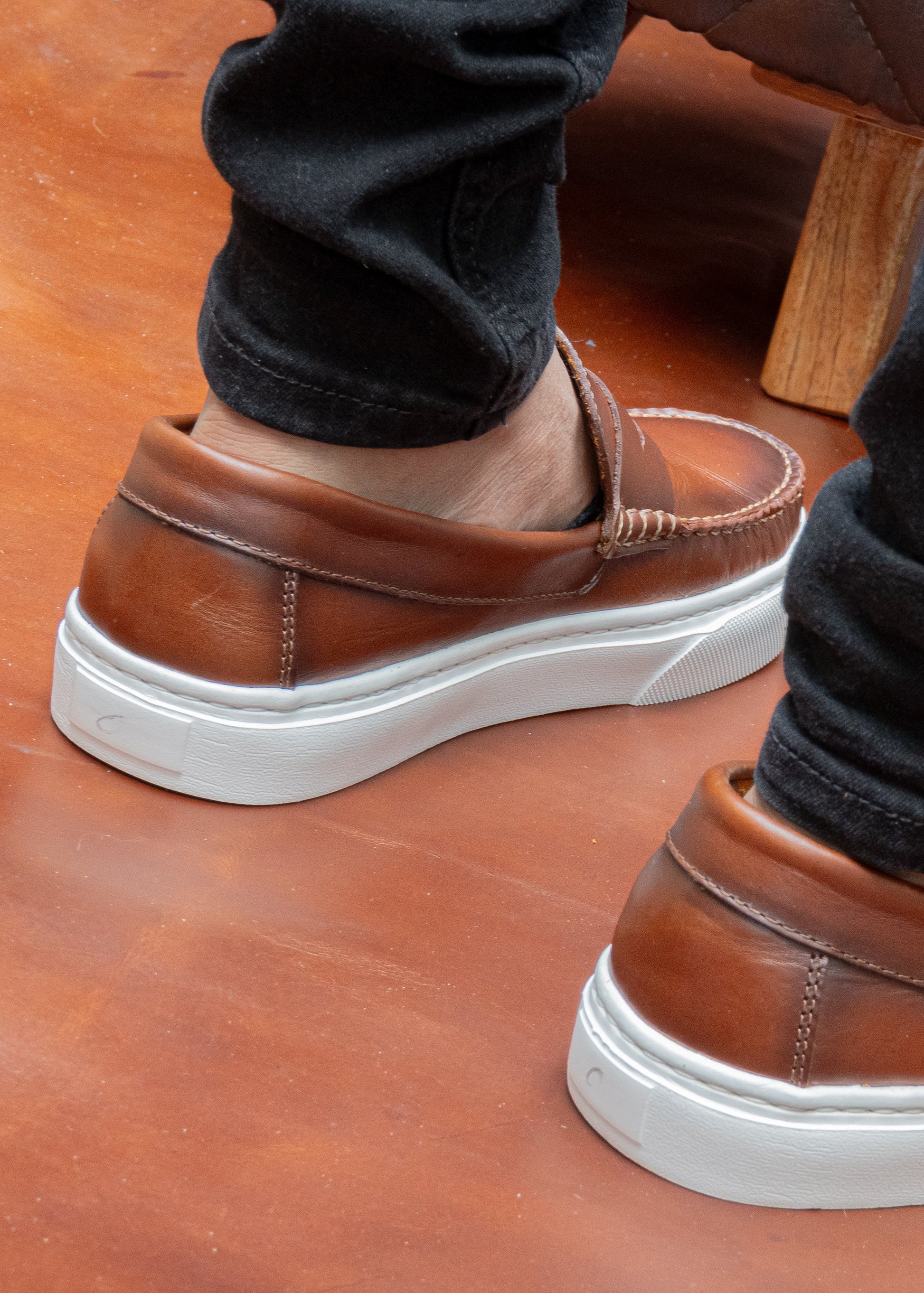 Mocasin Penny Loafers - Miel Aerografo