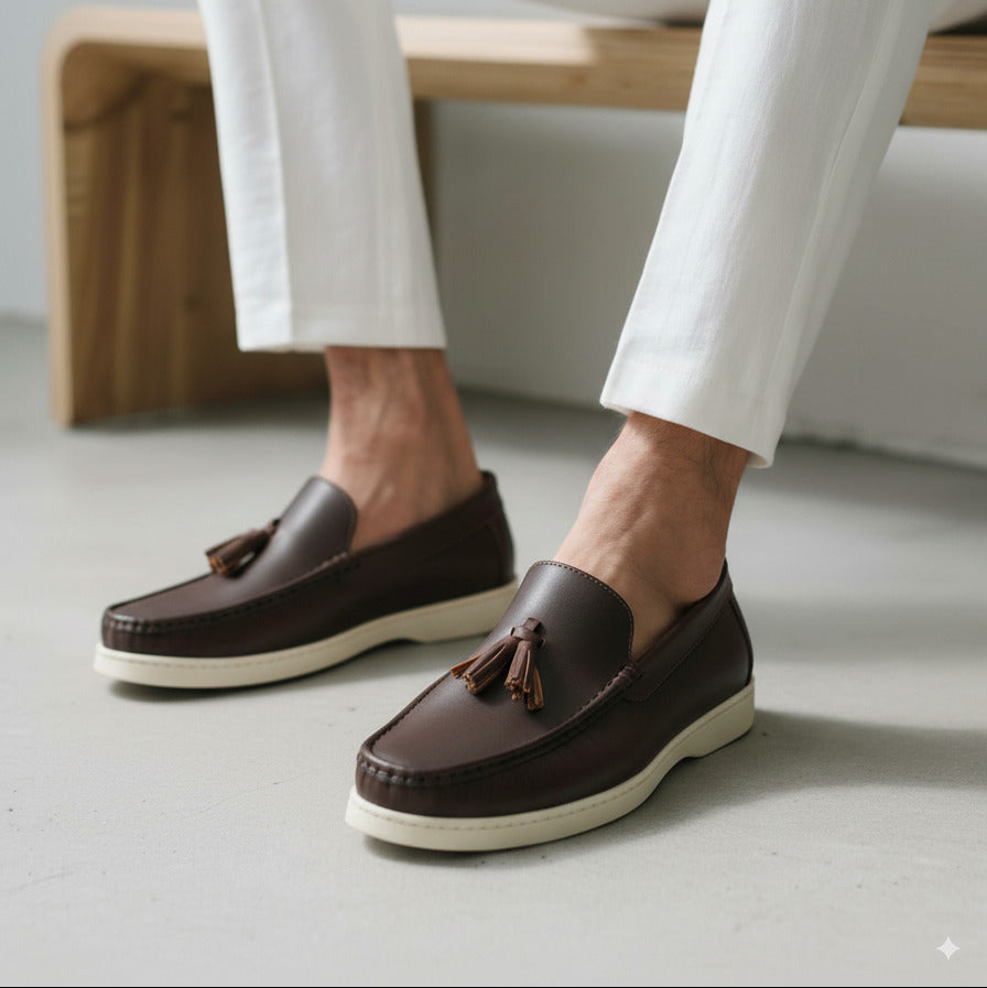 Mocasin de cuero para hombre Antonelo Cogñac