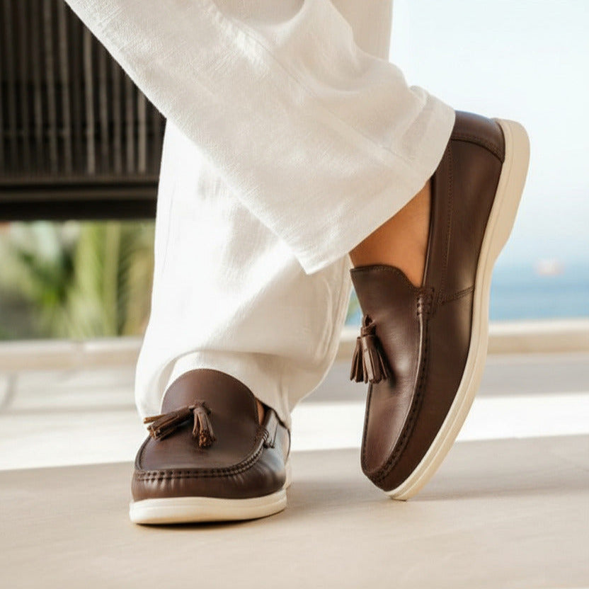 Mocasin de cuero para hombre Antonelo Cogñac