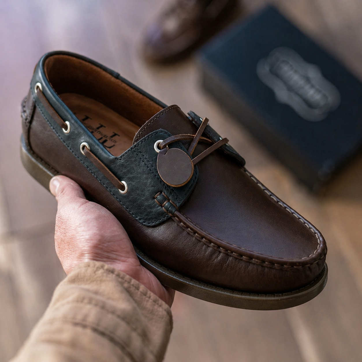 Mocasin Apache Combinado - Otoño Azul