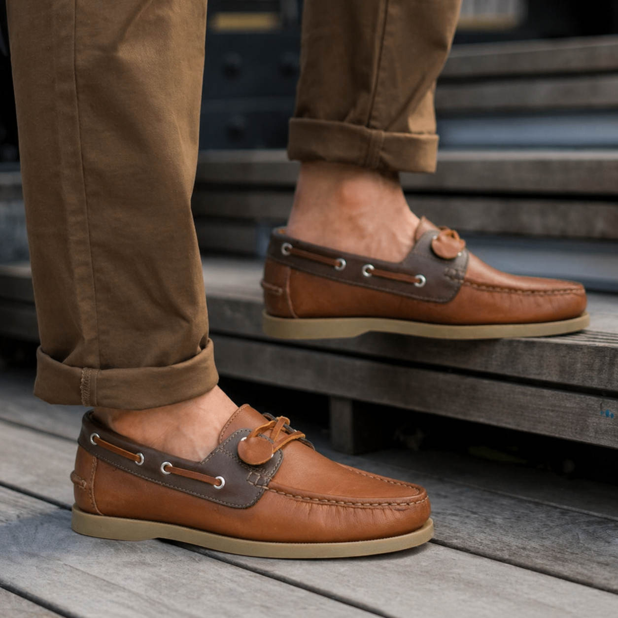 Mocasin Apache Combinado - Miel café