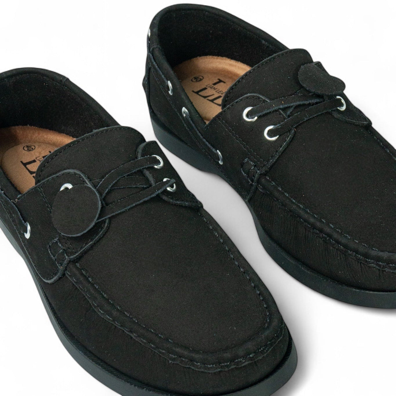 Mocasin Apache Unicolor - Nobuck Negro