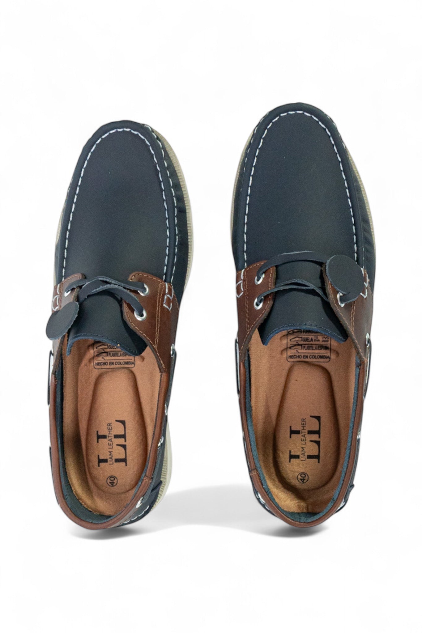 Mocasin Apache Combinado - Azul Cogñac