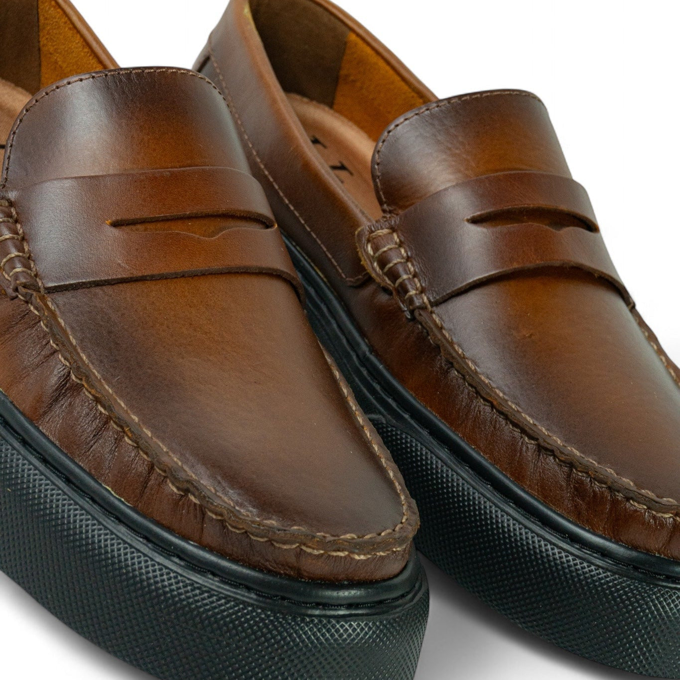 Mocasin Penny Loafers - Miel Aerogarfo suela negra