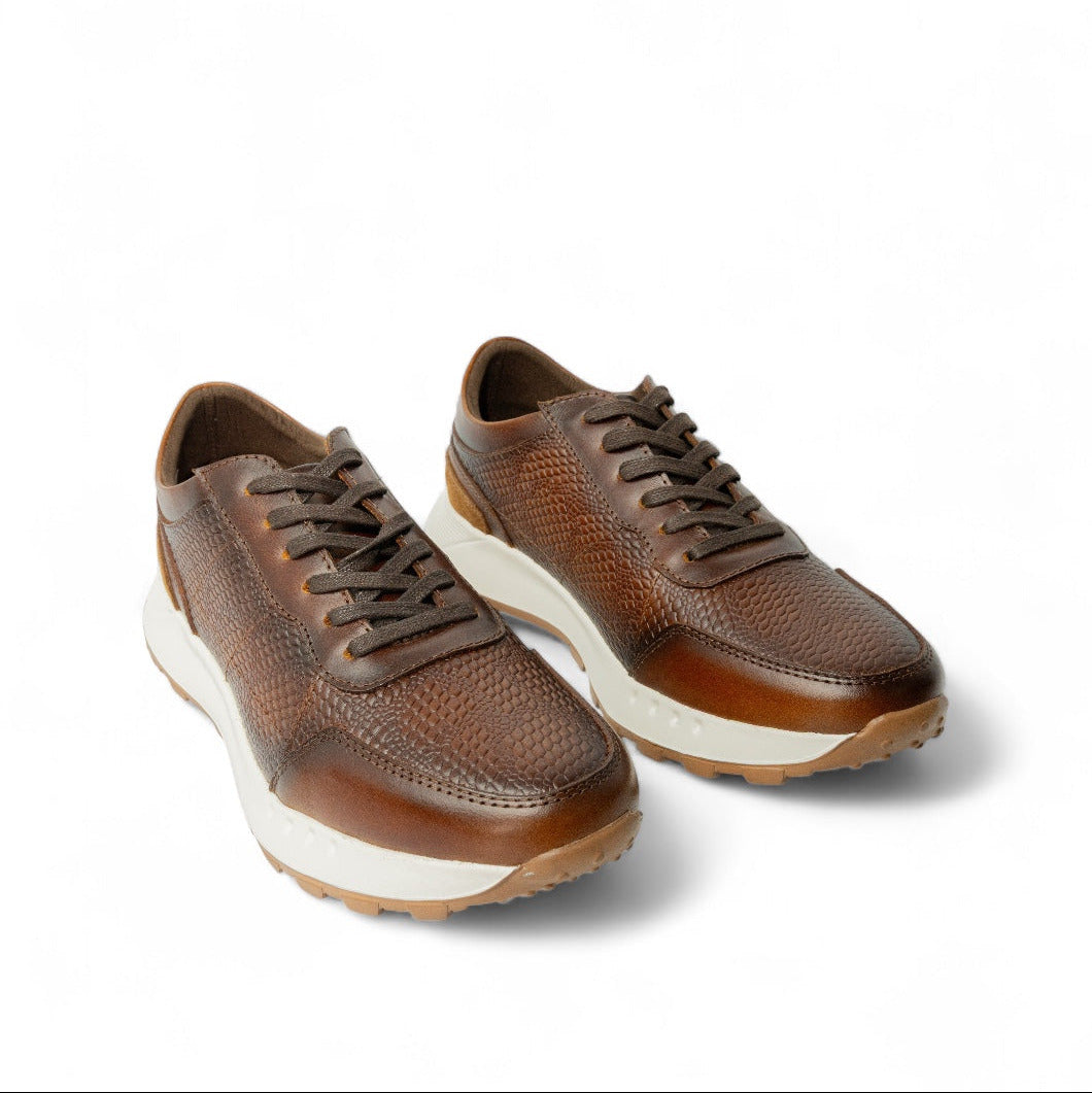 Tenis de cuero para hombre Liam Miel