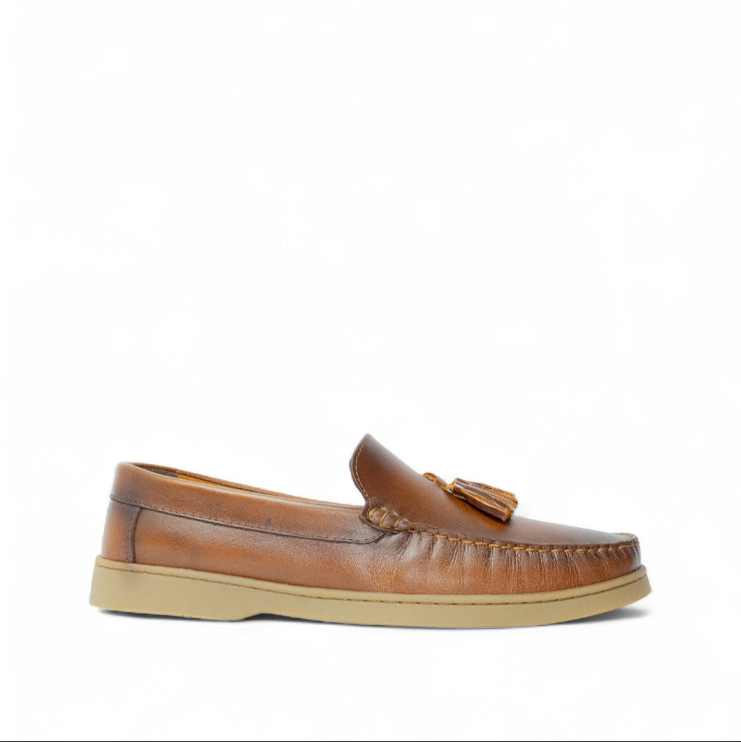 Mocasin de cuero para hombre Antonelo Miel