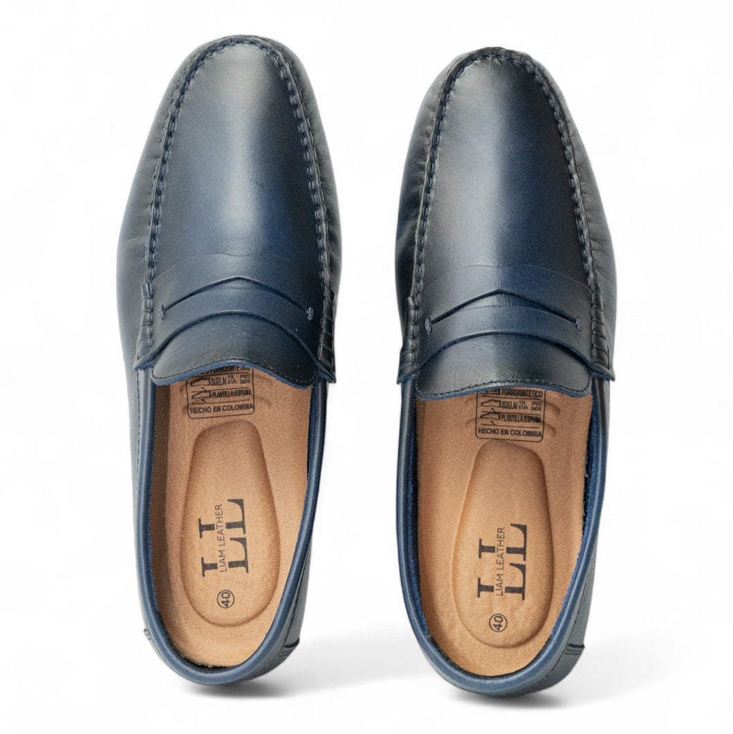 Mocasin Antifaz 8. Azul Espasolado