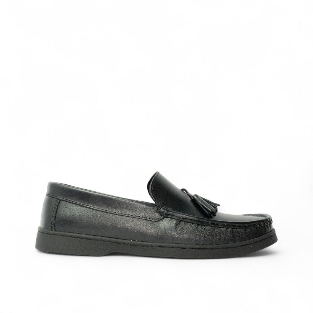 Mocasin de cuero para hombre Antonelo Negro