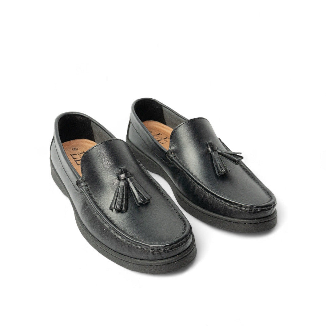 Mocasin de cuero para hombre Antonelo Negro