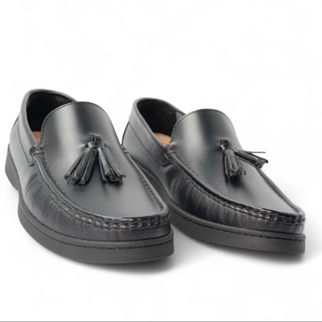 Mocasin de cuero para hombre Antonelo Negro