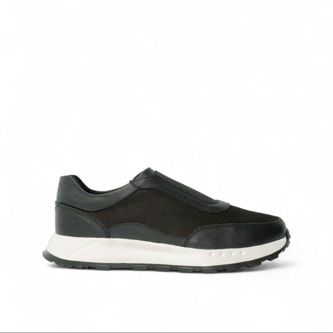 Tenis de cuero para hombre Thiago Negro