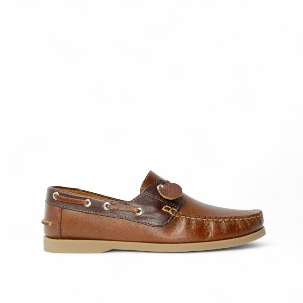 Mocasin Apache Combinado 13. Miel x Cogñac Brillo
