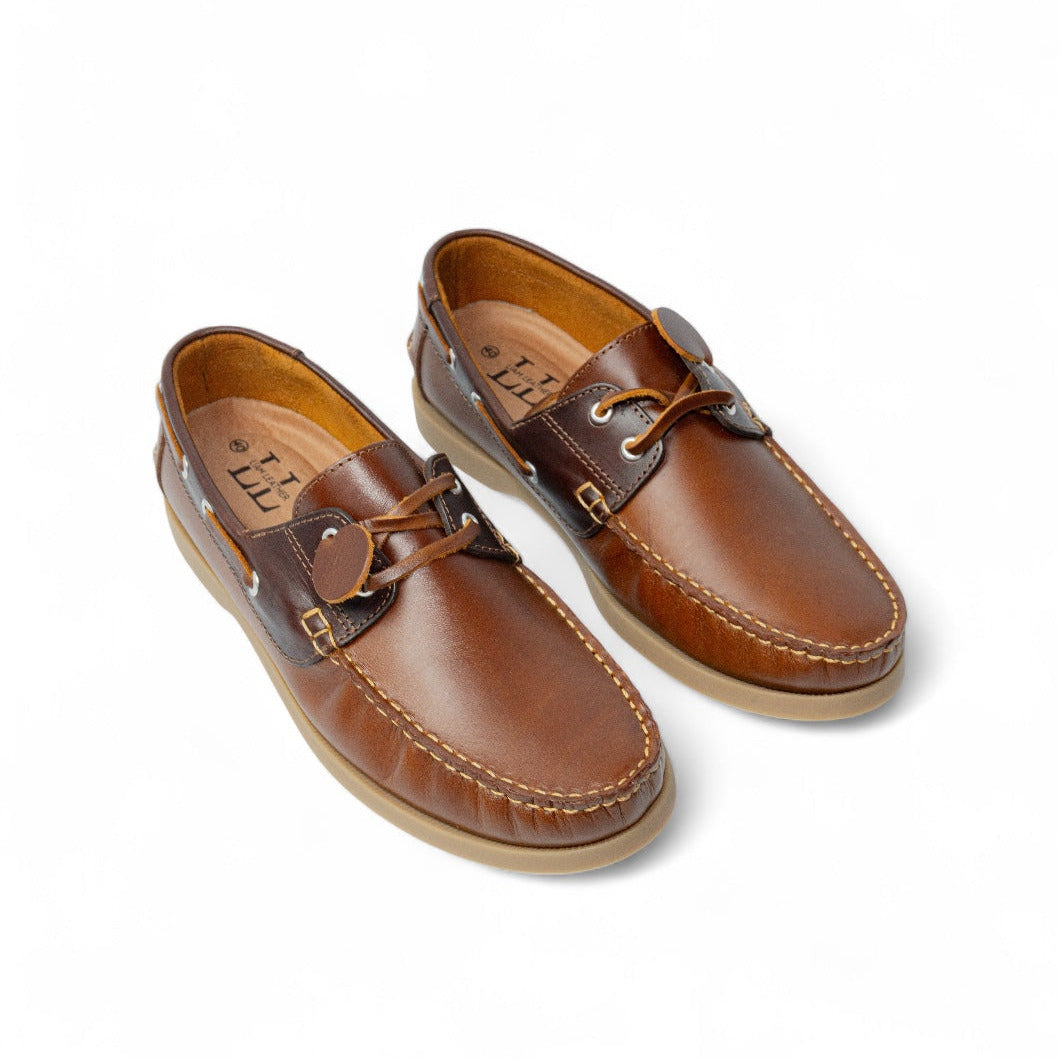 Mocasin Apache Combinado 13. Miel x Cogñac Brillo