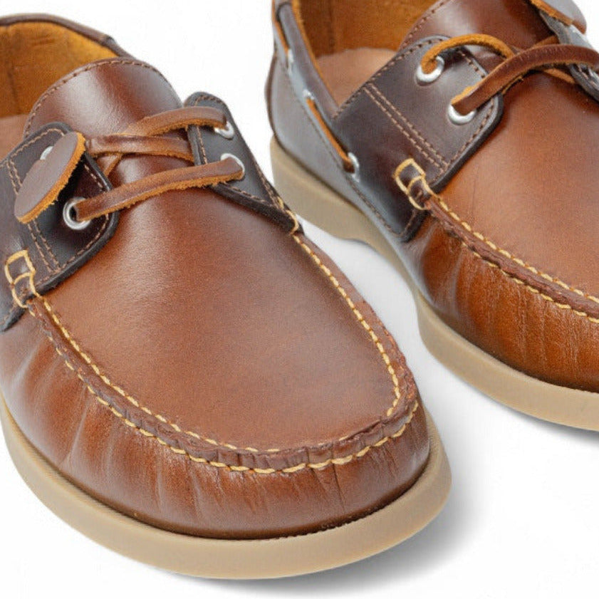 Mocasin Apache Combinado 13. Miel x Cogñac Brillo