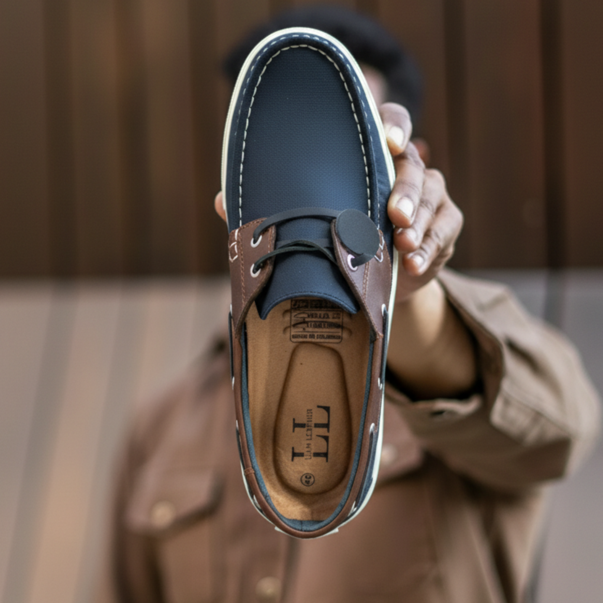 Mocasin Apache Combinado - Azul Cogñac
