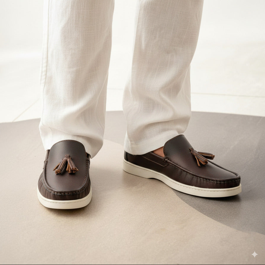 Mocasin de cuero para hombre Antonelo Cogñac