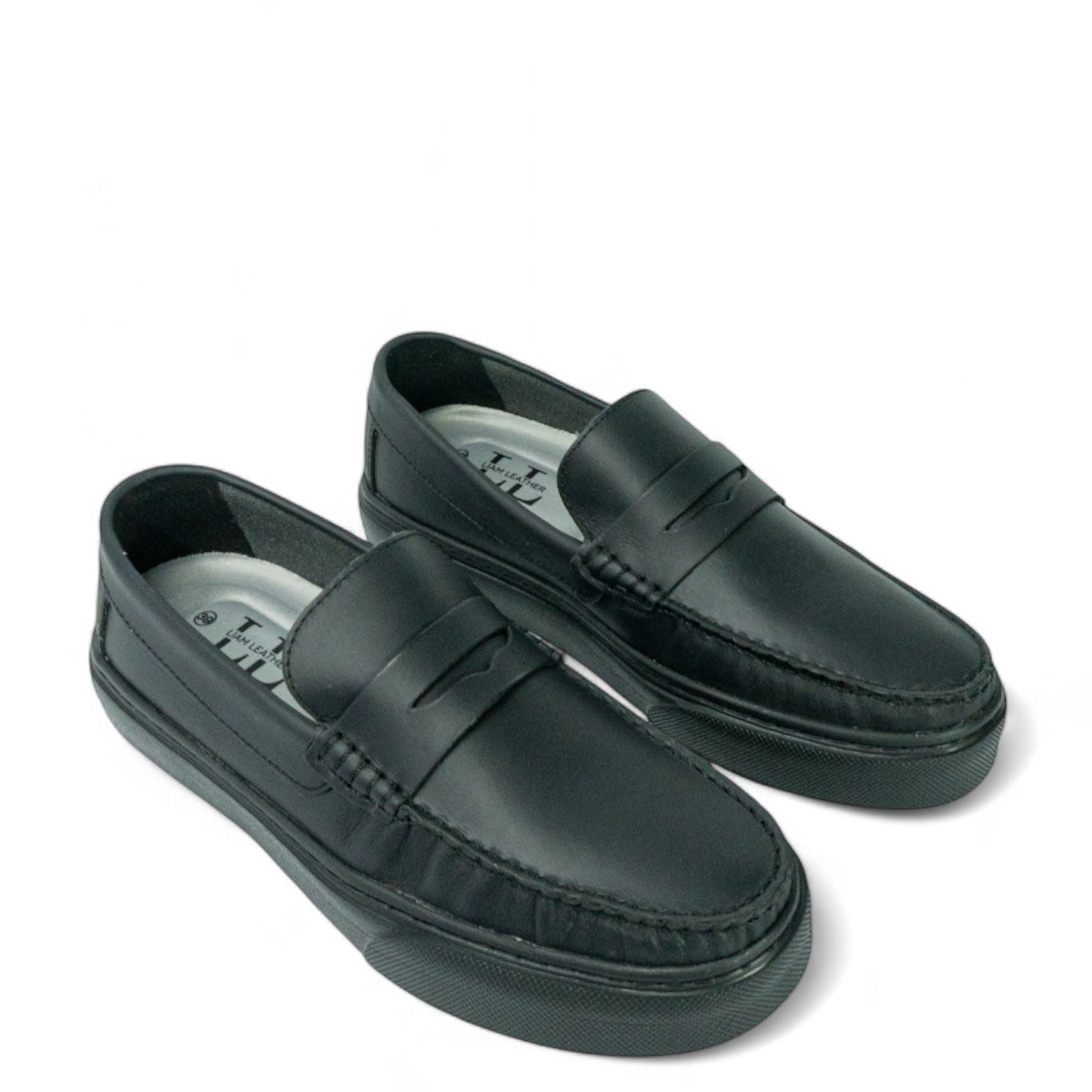 Mocasin Penny Loafers - Negro suela negra