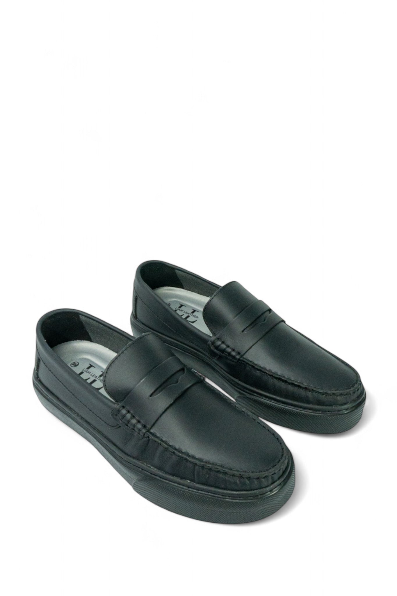 Mocasin Penny Loafers - Negro suela negra