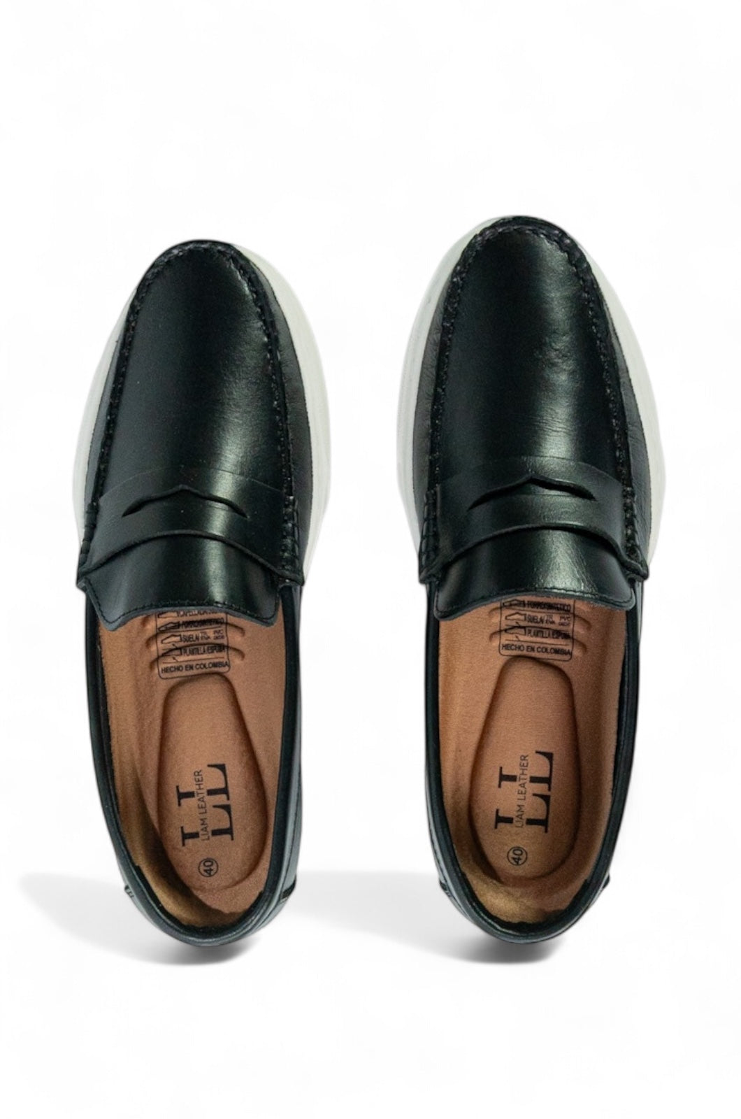 Mocasin Penny Loafers - Negro Brillante
