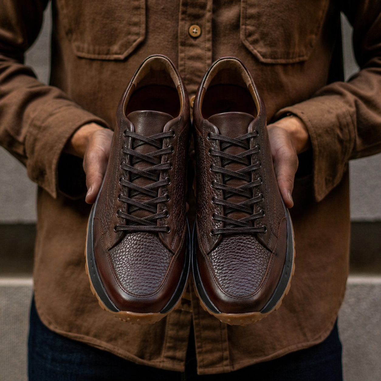 Tenis de cuero para hombre Liam